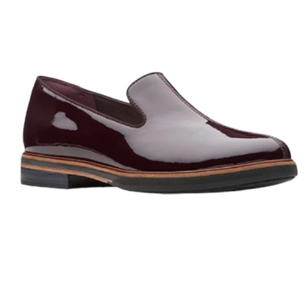 Clarks Women's Frida Aubergine Loafers Casual Contemporary Flats Size 10